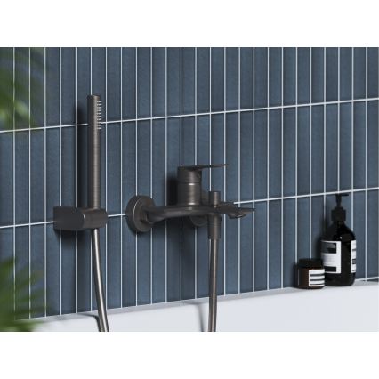 Ravak X070654 - Wannenarmatur PLAN, gebürstetes Graphit