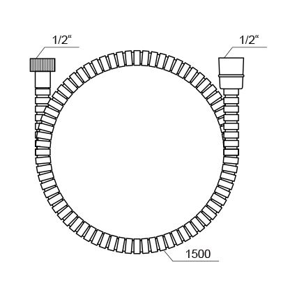 Ravak X07P006 - Flessibile per doccia 150 cm cromo lucido