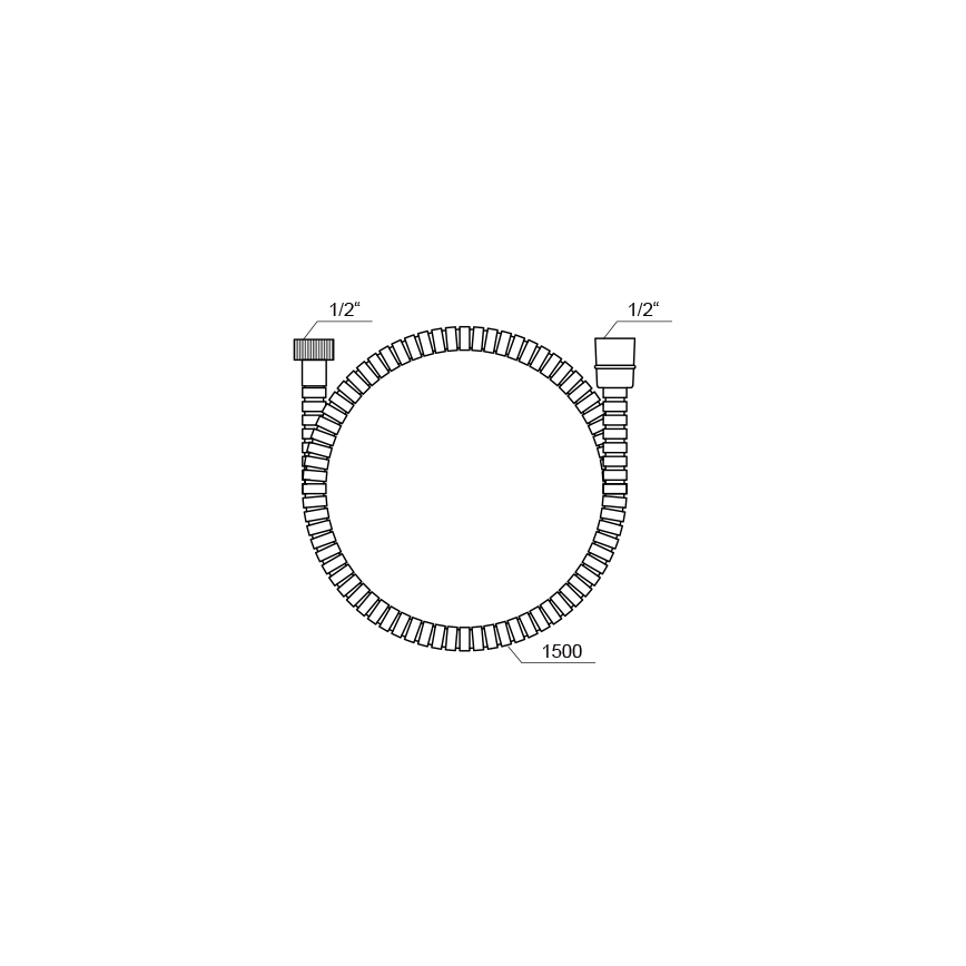 Ravak X07P006 - Flessibile per doccia 150 cm cromo lucido