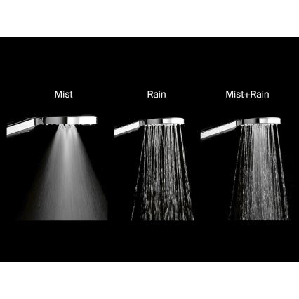 Ravak X07P233 - Handbrause mit Drucktaste FLAT, Hochglanz-Chrom