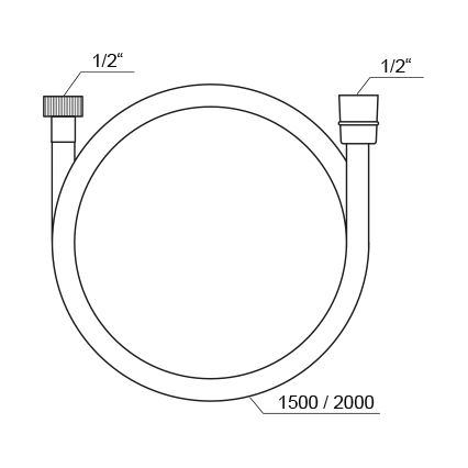 Ravak X07P337 - Duschschlauch aus Kunststoff, 200 cm, verchromt