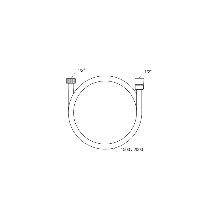 Ravak X07P337 - Flexible de douche en plastique 200 cm chrome brillant