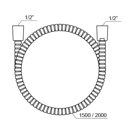 Ravak X07P340 - Flexible de douche 150 cm chromé brillant