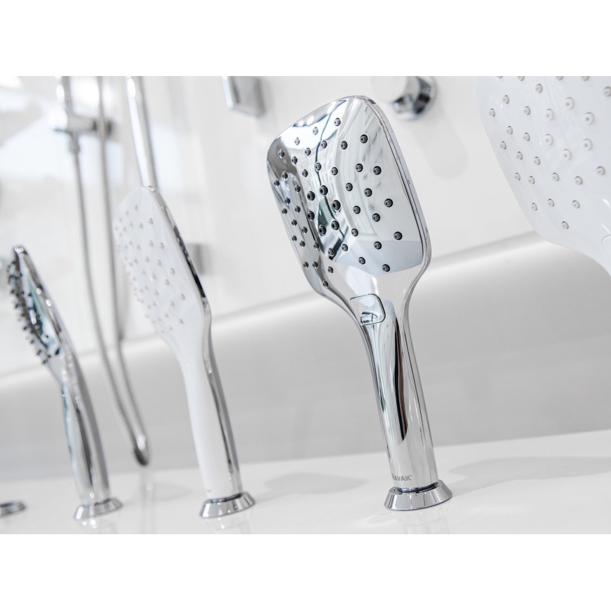 Ravak X07P348 - Douchette à main à bouton, chrome brillant