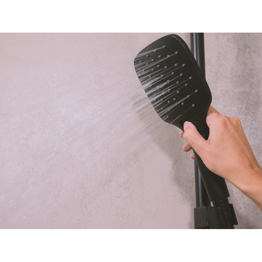 Ravak X07P569 - Douchette manuelle noire avec bouton