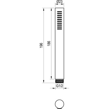 Ravak X07P694 - Handbrause gebürstetes Graphit
