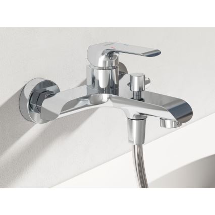 Ravak X07S113 - Ensemble pour baignoire avec mitigeur FLAT chromé brillant