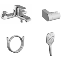 Ravak X07S113 - Set vasca con miscelatore FLAT, finitura cromo lucido