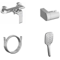 Ravak X07S115 - Set doccia con miscelatore FLAT cromo lucido