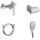 Ravak X07S115 - Set doccia con miscelatore FLAT cromo lucido