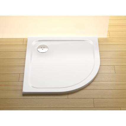 Ravak XA244401010 - Receveur de douche quart de cercle ELIPSO 80 x 80 cm blanc