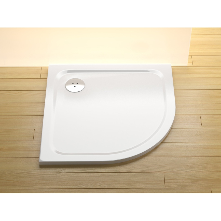 Ravak XA244401010 - Receveur de douche quart de cercle ELIPSO 80 x 80 cm blanc