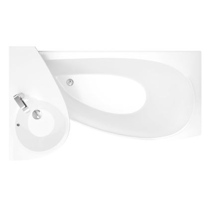 Ravak XJ1P1100000 - Lavabo sospeso AVOCADO 85x45 cm in marmo colato/bianco