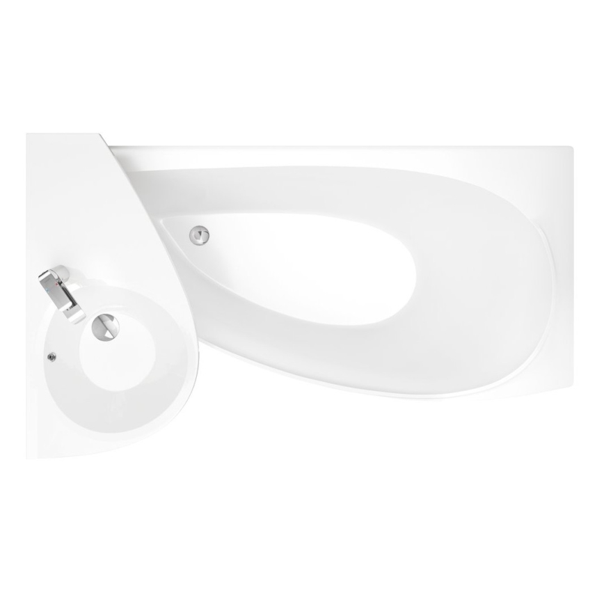 Ravak XJ1P1100000 - Lavabo sospeso AVOCADO 85x45 cm in marmo colato/bianco