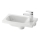 Ravak XJGP1100000 - Lavabo sospeso CHROME 40x22 cm marmo colato/bianco