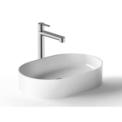 Ravak XJX01155001 - Aufsatzwaschbecken CERAMIC SLIM 55x37 cm Keramik/weiß