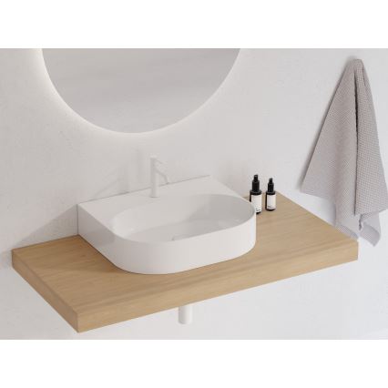 Ravak XJX01155004 - Lavabo da appoggio CERAMIC SLIM 55x45 cm ceramica/bianco