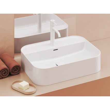 Ravak XJX01155005 - Lavabo da appoggio CERAMIC SLIM 55x40 cm ceramica/bianco