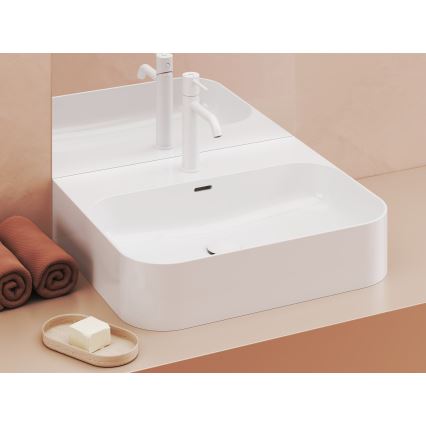 Ravak XJX01155006 - Aufsatzwaschbecken CERAMIC SLIM 55x45 cm Keramik/weiß