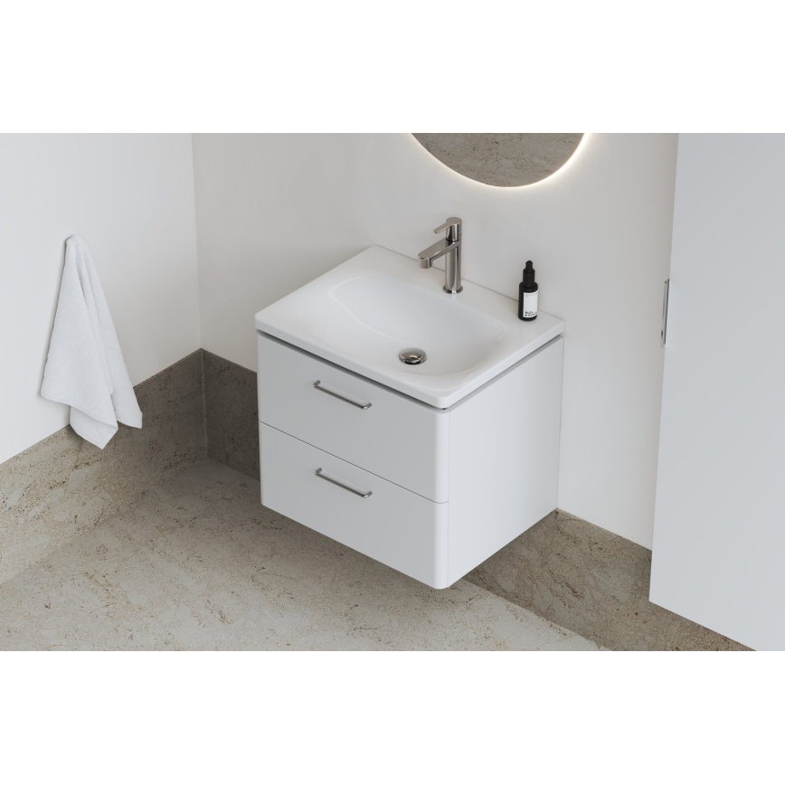 Ravak XJX01260000 - Lavabo encastré BALANCE 60 x 46,5 cm en céramique blanche