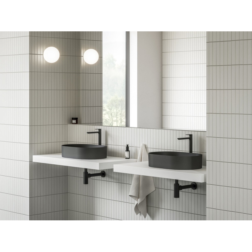 Ravak XJX0D155000 - Lavabo à poser sur plan CERAMIC SLIM 55 x 37 cm céramique/noir