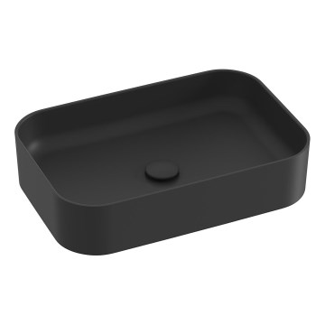 Ravak XJX0D155001 - Lavabo da appoggio CERAMIC SLIM 55x37 cm ceramica/nero