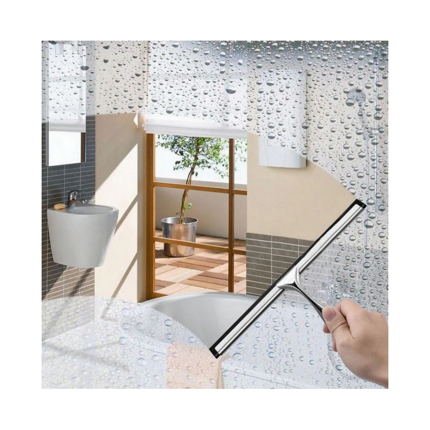 REA-70000 - Raclette pour vitres avec support, chrome brillant