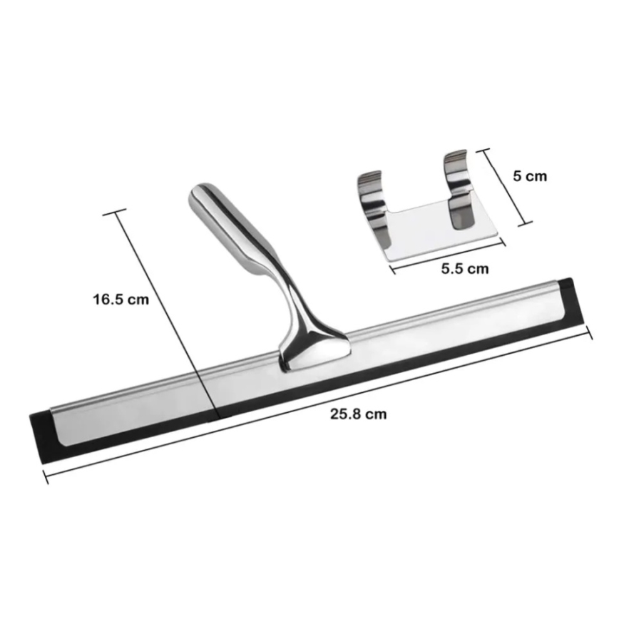 REA-70000 - Raclette pour vitres avec support, chrome brillant