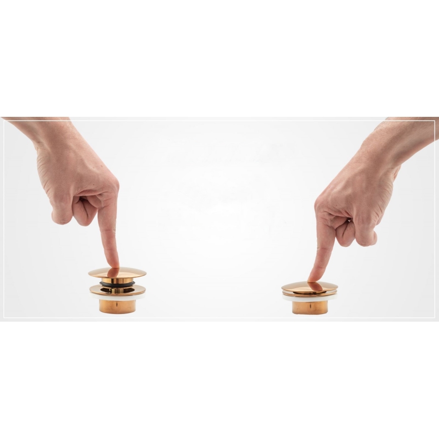 REA-A2360 - Valvola di scarico per lavabo CLICK-CLACK Ø 6,4 cm oro