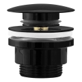 REA-A4100 - Waschbecken-Ablauf CLICK-CLACK Ø 6,4 cm, Hochglanz-Schwarz