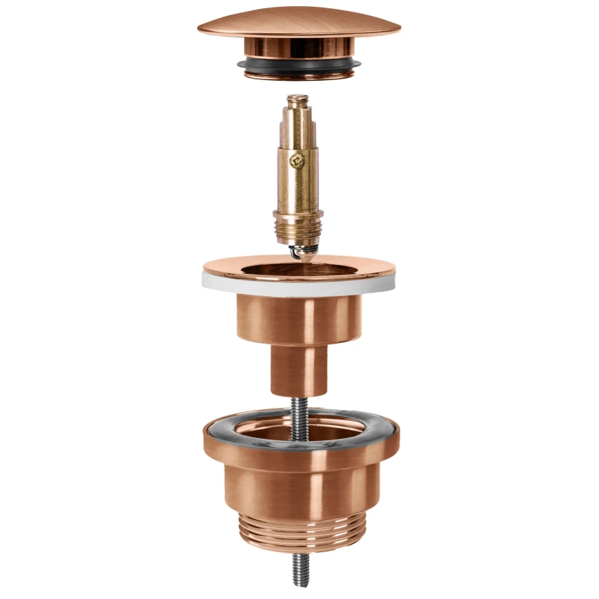REA-A5632 - Bonde pour lavabo CLICK-CLACK Ø 6,4 cm, cuivre brossé