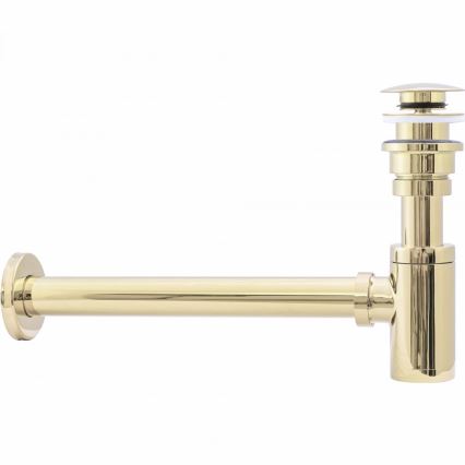 REA-A5692 - Sifone per lavabo con scarico CLICK-CLACK Ø 6,4 cm oro