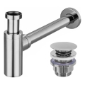 REA-A5693 - Siphon de lavabo avec bonde CLICK-CLACK Ø 6,4 cm chrom brillant