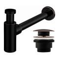 REA-A8536 - Waschbecken-Siphon mit CLICK-CLACK-Ablauf, Ø 6,4 cm, schwarz