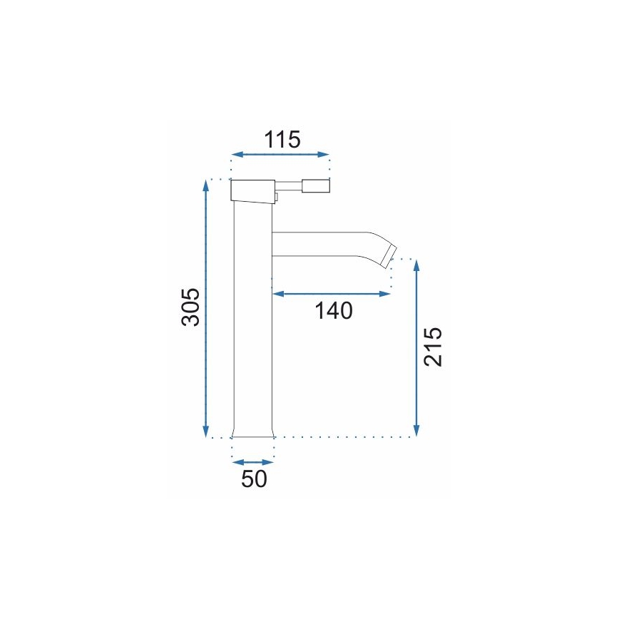REA-B0027 - Mitigeur de lavabo GRAF 30,5 cm, finition chrome brillant
