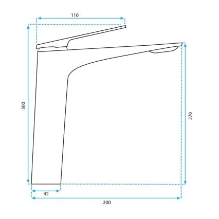 REA-B0493 - Mitigeur de lavabo AVALON 30 cm, cuivre brossé
