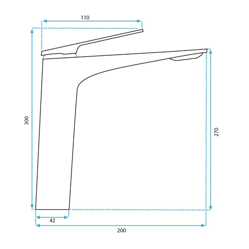 REA-B0493 - Mitigeur de lavabo AVALON 30 cm, finition cuivre brossé