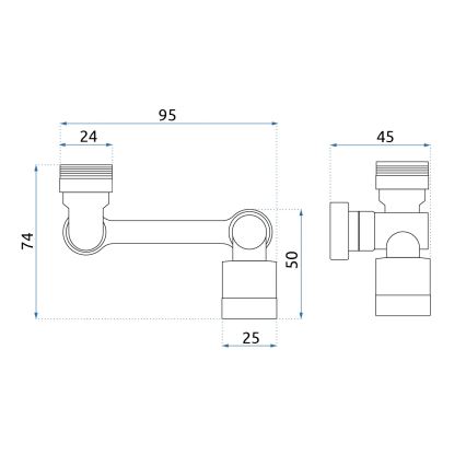 REA-B0660 - Drehbarer Aufsatz für Waschbeckenarmatur, hochglanzverchromt