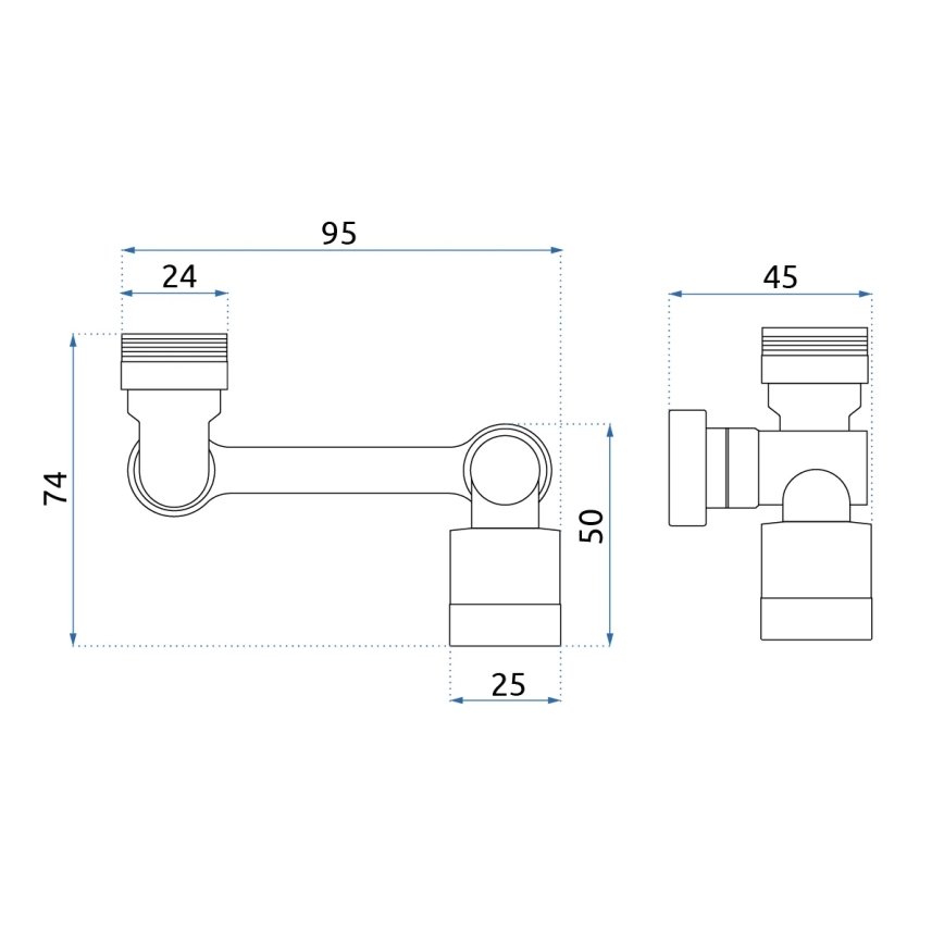 REA-B0660 - Drehbarer Aufsatz für Waschbeckenarmatur, hochglanzverchromt