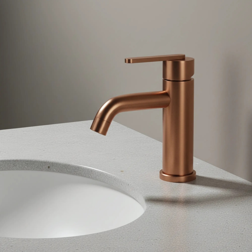 REA-B0970 - Mitigeur de lavabo ONTARIO 17,5 cm finition cuivre brossé