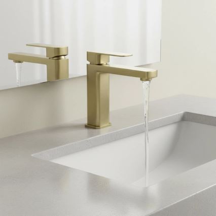 REA-B0976 - Mitigeur de lavabo ARLO 17 cm, doré brossé
