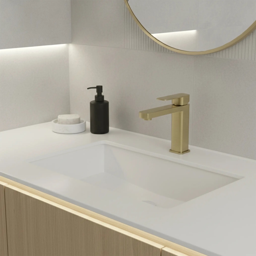 REA-B0976 - Mitigeur de lavabo ARLO 17 cm, doré brossé