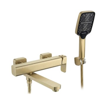 REA-B0979 - Ensemble pour baignoire ARLO doré brossé