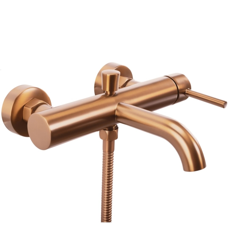 REA-B1115 - Set per vasca LUNGO in rame spazzolato