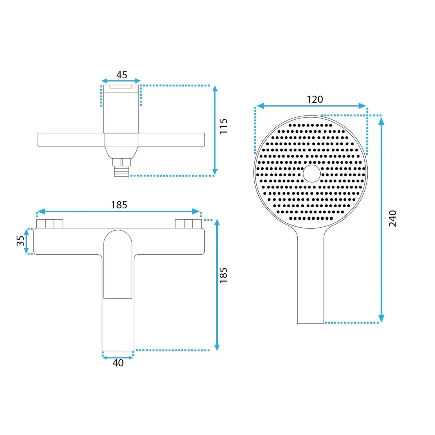REA-B1129 - Ensemble pour baignoire AVALON doré
