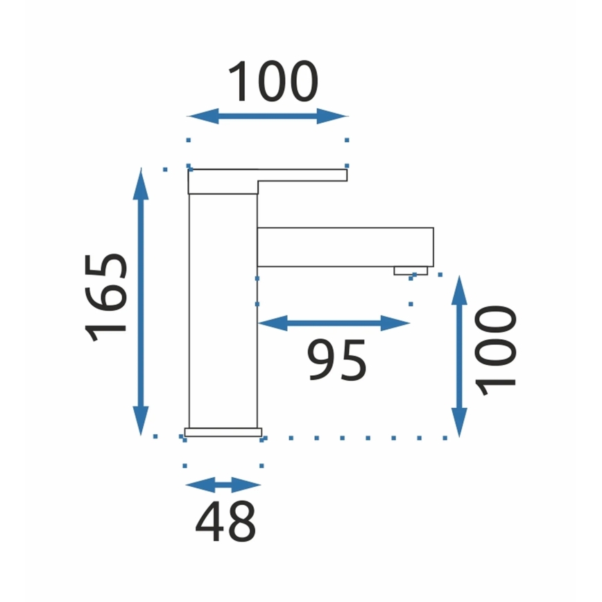 REA-B2016 - Waschtischarmatur PIXEL 16,5 cm glänzender Chrom