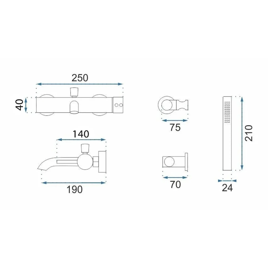 REA-B2352 - Wannen-Set LUNGO Titan