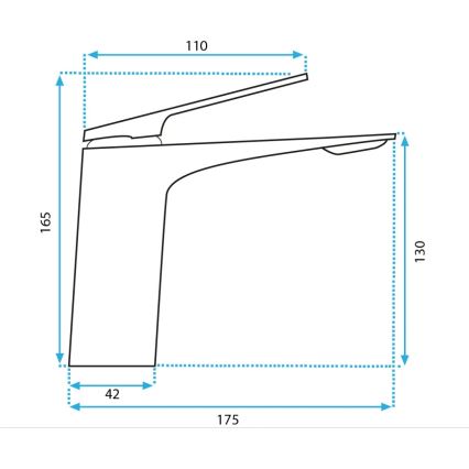 REA-B2703 - Mitigeur pour lavabo AVALON 16,5 cm, doré brossé
