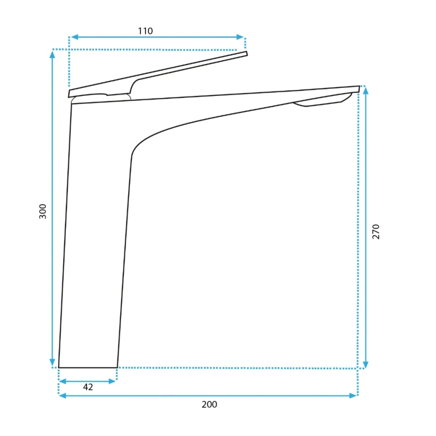 REA-B2705 - Mitigeur pour lavabo AVALON 30 cm, doré brossé