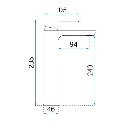 REA-B3006 - Mitigeur de lavabo ARGUS 28,5 cm, finition cuivre brossé